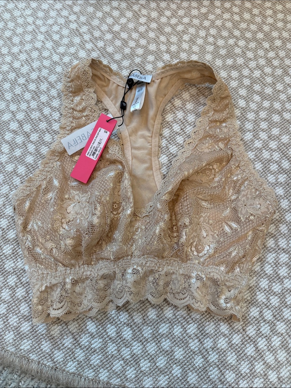 Cosabella Lace Racerback Bralette - Beige